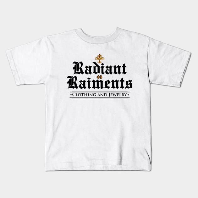 RADIANT RAIMENTS Kids T-Shirt by theanomalius_merch